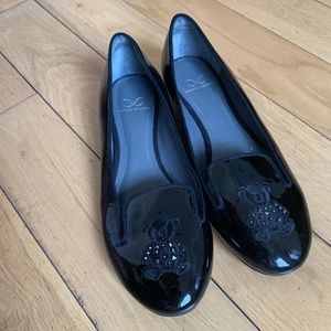 MONIKA CHIANG black Patent El Teddy Slipper sz 37